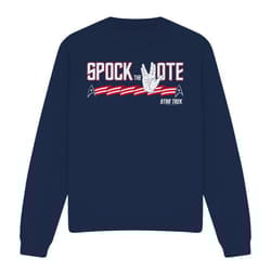 Star Trek Unisex Adult Spock the Vote Sweatshirt - M, Navy
