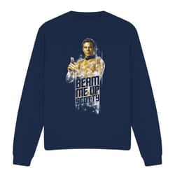 Star Trek Unisex Adult Beam Me Up Sweatshirt - M, Navy