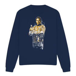 Star Trek Unisex Adult Beam Me Up Sweatshirt - L, Navy