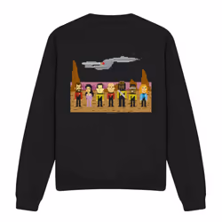 Star Trek Unisex Adult The Next Generation Trexel Crew Sweatshirt - M, Black