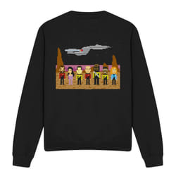 Star Trek Unisex Adult The Next Generation Trexel Crew Sweatshirt - M, Black