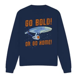 Star Trek Unisex Adult Go Bold Sweatshirt - XL, Navy