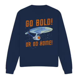 Star Trek Unisex Adult Go Bold Sweatshirt - XXL, Navy