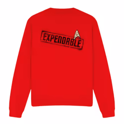 Star Trek Unisex Adult Expendable Sweatshirt - S, Red