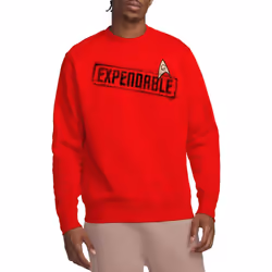 Star Trek Unisex Adult Expendable Sweatshirt - L, Red