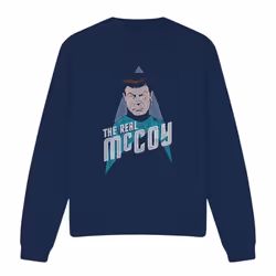 Star Trek Unisex Adult The Real McCoy Sweatshirt - L, Navy