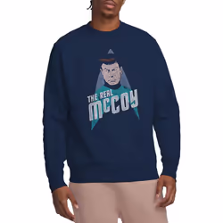 Star Trek Unisex Adult The Real McCoy Sweatshirt - XXL, Navy