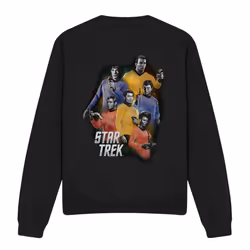 Star Trek Unisex Adult Galaxy Glow Sweatshirt - XXL, Black