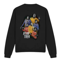 Star Trek Unisex Adult Galaxy Glow Sweatshirt - XXL, Black