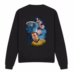Star Trek Unisex Adult Among the Stars Sweatshirt - L, Black