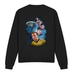 Star Trek Unisex Adult Among the Stars Sweatshirt - XXL, Black