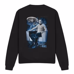 Star Trek Unisex Adult Captain's Chair Sweatshirt - L, Black