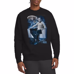 Star Trek Unisex Adult Captain's Chair Sweatshirt - L, Black