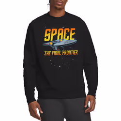 Star Trek Unisex Adult Space Sweatshirt - S, Black