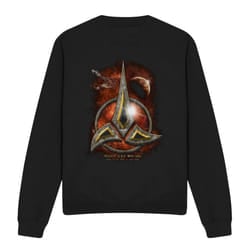 Star Trek Unisex Adult Klingon Crest Sweatshirt - S, Black