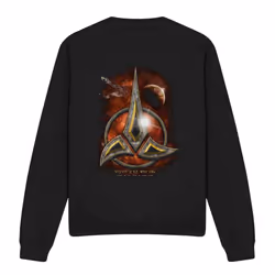 Star Trek Unisex Adult Klingon Crest Sweatshirt - M, Black