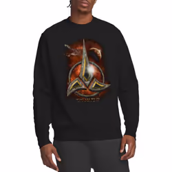 Star Trek Unisex Adult Klingon Crest Sweatshirt - M, Black