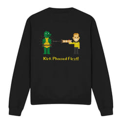 Star Trek Unisex Adult Kirk Phased First Sweatshirt - XXL, Black