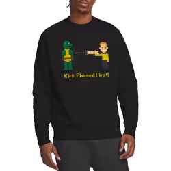 Star Trek Unisex Adult Kirk Phased First Sweatshirt - XXL, Black