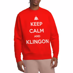 Star Trek Unisex Adult Calm Klingon Sweatshirt - S, Red