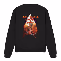Star Trek Unisex Adult The Wrath of Khan Poster Sweatshirt - S, Black