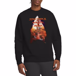 Star Trek Unisex Adult The Wrath of Khan Poster Sweatshirt - S, Black