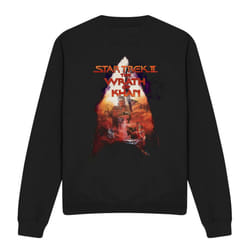 Star Trek Unisex Adult The Wrath of Khan Poster Sweatshirt - M, Black