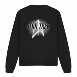 Star Trek Unisex Adult Glow Logo Sweatshirt - S, Black