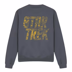 Star Trek Unisex Adult Schematic Logo Sweatshirt - XXL, Charcoal