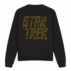 Star Trek Unisex Adult Distressed Logo Sweatshirt - S, Black