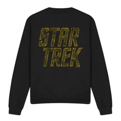 Star Trek Unisex Adult Distressed Logo Sweatshirt - XXL, Black