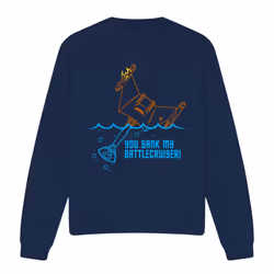 Star Trek Unisex Adult Battlecruiser Sweatshirt - S, Navy