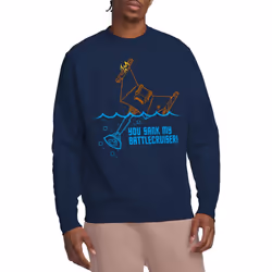 Star Trek Unisex Adult Battlecruiser Sweatshirt - S, Navy