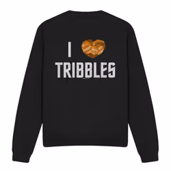 Star Trek Unisex Adult I Heart Tribbles Sweatshirt - L, Black