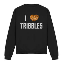 Star Trek Unisex Adult I Heart Tribbles Sweatshirt - XXL, Black
