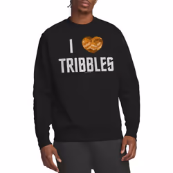 Star Trek Unisex Adult I Heart Tribbles Sweatshirt - XXL, Black
