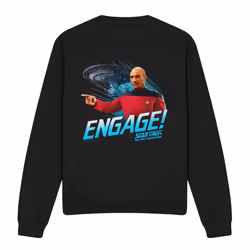 Star Trek Unisex Adult Engage Sweatshirt - S, Black