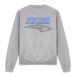 Star Trek Unisex Adult The Next Generation Distressed Sweatshirt - M, Sport Heather