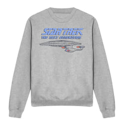 Star Trek Unisex Adult The Next Generation Distressed Sweatshirt - L, Sport Heather