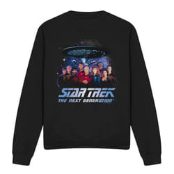 Star Trek Unisex Adult Space Group Sweatshirt - XXL, Black
