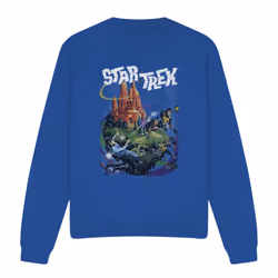 Star Trek Unisex Adult Battle Vulcan Sweatshirt - XXL, Royal Blue