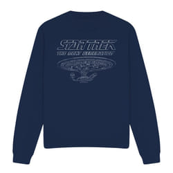 Star Trek Unisex Adult The Next Generation Enterprise Sweatshirt - S, Navy