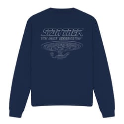 Star Trek Unisex Adult The Next Generation Enterprise Sweatshirt - XL, Navy