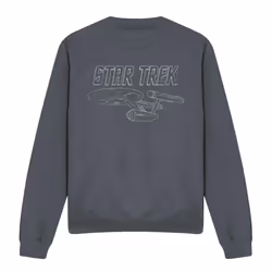 Star Trek Unisex Adult The Original Series Enterprise Sweatshirt - XXL, Charcoal