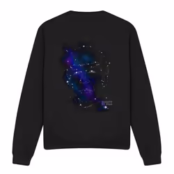 Star Trek Unisex Adult Spock Constellations Sweatshirt - S, Black