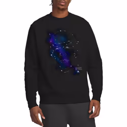 Star Trek Unisex Adult Spock Constellations Sweatshirt - S, Black