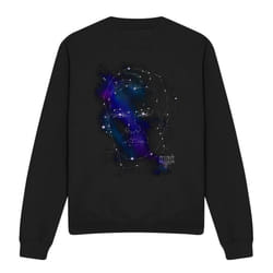 Star Trek Unisex Adult Captain Kirk Constellations Sweatshirt - S, Black
