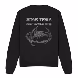 Star Trek Unisex Adult Deep Space Nine Station Sweatshirt - XXL, Black