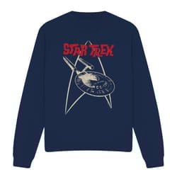Star Trek Unisex Adult Ship Symbol Sweatshirt - M, Navy