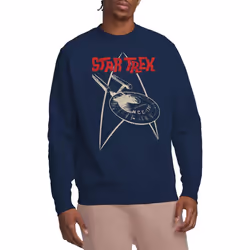 Star Trek Unisex Adult Ship Symbol Sweatshirt - M, Navy